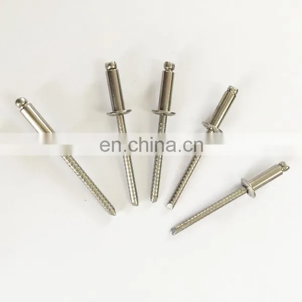 China Flat Domed Head Blind Pop Rivet Solid Steel Rivets Stainless Steel photo-5