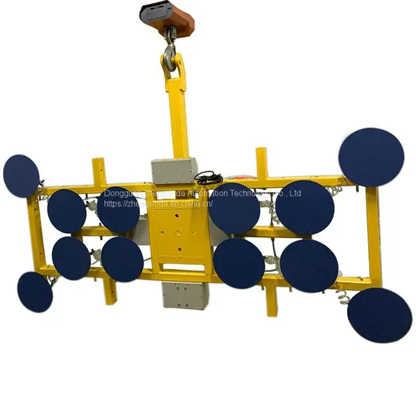 Zhengxinda 1200kg Electric Suction Cup Pneumatic Turnover Crane Vacuum Spreader Large Glass Suction Crane photo-5