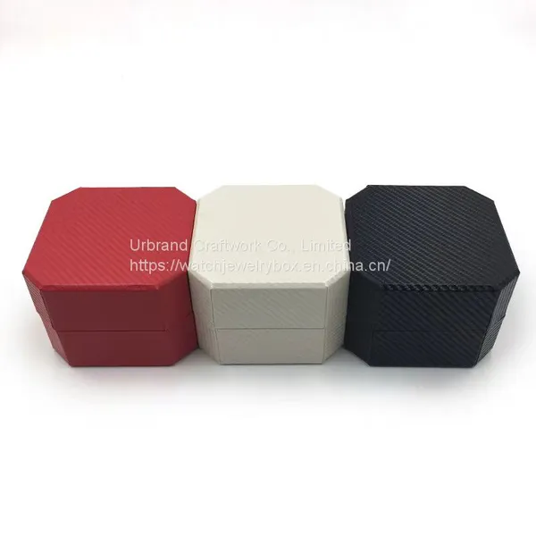 Black High-grade PU Leather Gift Box Creative Personality Watch Display Flip Box photo-5