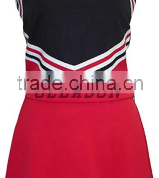 Sexy Custom Sublimation Cheap Colorful Crop Top Sleeveless Cheerleading Uniforms photo-6