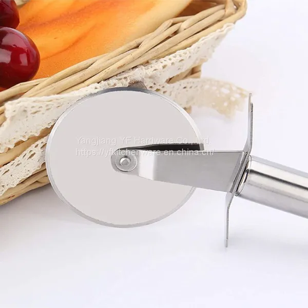 Kitchen Accessories Home and Kitchen Gadgets Stainless Steel Single Wheel Pizza Knife Baking Tool Pizza Cutter photo-4