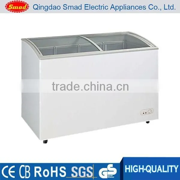 138L Supermarket Chest Freezer With Sliding Curved Glass Door photo-4