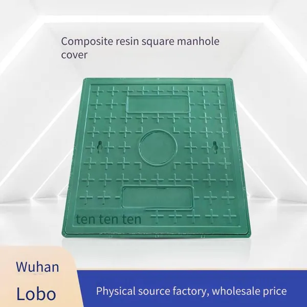Lubao Square Manhole Covers Made of Composite Resin Material, Manufacturer for Park Inspection Wells 300*400, Green and Environment-friendly for Gardens