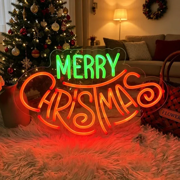 Customized Outdoor Merry Christmas Neon Sign Led Light Home Decor Neon Sign Christmas Lighted Signs photo-5