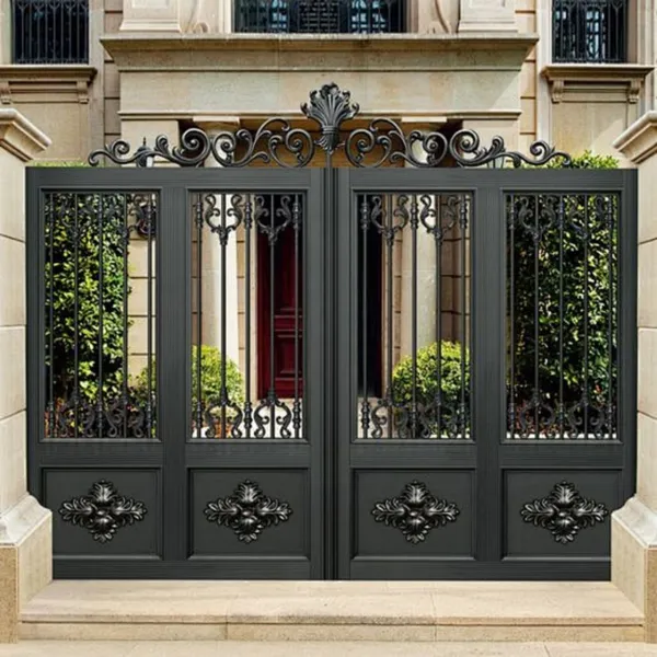 Luxury Aluminum Gate Driveway Wrought Iron Gate For Sale