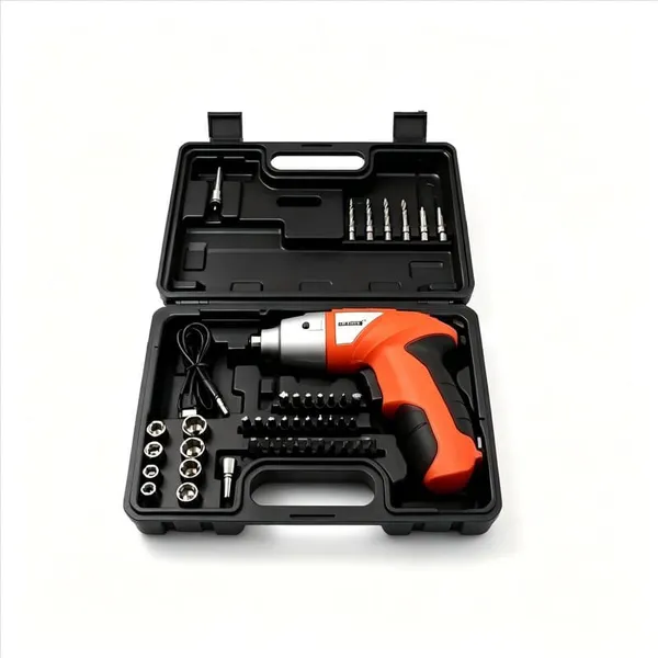 45‑in‑1 Cordless Electric Screwdriver Kit, 3.6V 3Nm USB Rechargeable Multi‑Purpose Power Tool Set With Heavy‑Duty BMC Storage Carrying Case