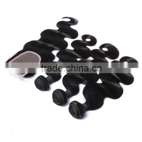 Endure 10 Inch Body Wave Brazilian Hair Weave With Top Lace Closure Supplier's Choice photo-3