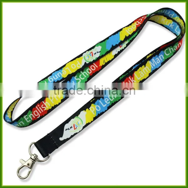 Rope Manufacturers Professional Custom Dark Gradient Color Heat Transfer Lanyard Webbing Lanyard Free Sample photo-4