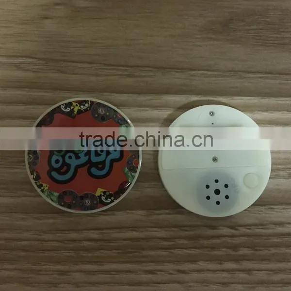 ABS Plastic Flashing LED Lights Music Sound Badge photo-4