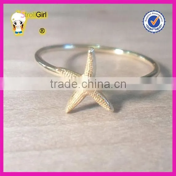 Wholesale Fashion Jewelry Starfish Ring 2 Gram Gold Ring photo-3