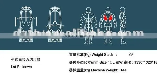 Gym Equipment /body Building Lat Pulldown / Best Selling Machine TZ-6008 photo-4