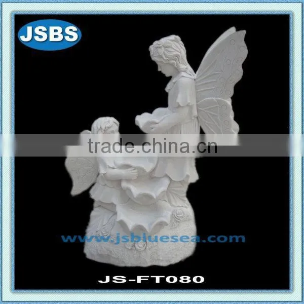 White Stone Angel Water Fountain Outdoor photo-3