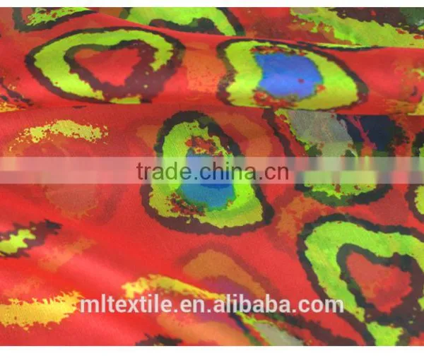 Beautiful Silk Chiffon Lurex Fabric Hot Sale Printed Silk Chiffon Fabric photo-6
