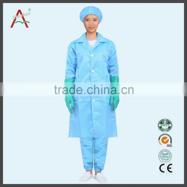 Women`s and Men`s Professional Blue ESD Lab Coats photo-2