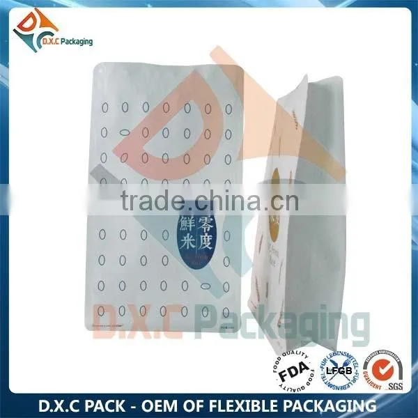Plastic Handle Quad Seal 5kg Rice Packing Bags With Side Gusset photo-5