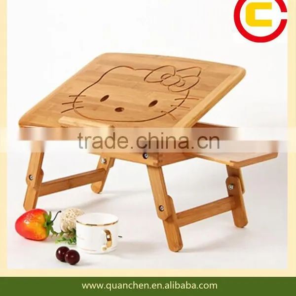Hello kitty Bamboo Laptop Desk Table Stand attachment Notebook table Computer Desk baby study desk                        
                                                Quality Choice