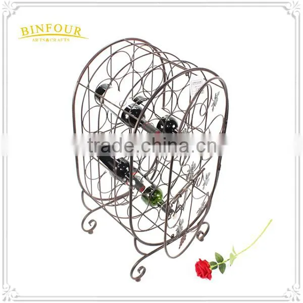 Metal Material Wine Retail Display Rack Wine Bottle Holder Rack photo-4