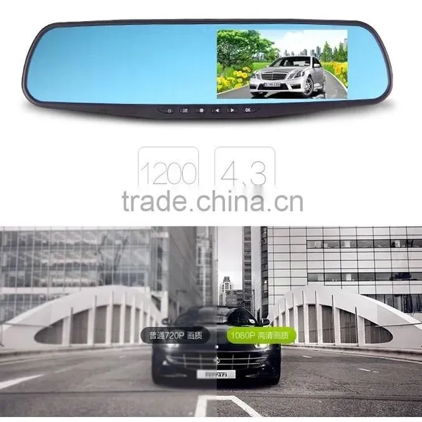 Full HD 1080P 4.3" Dual Lens Car DVR Mirror Dual Car Camera Dvr photo-4