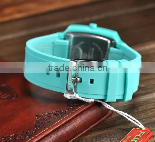 Fashion Men &Women Watches Japan Movement Waterproof Square Silicone Unisex Wristwatch, Vogue Rubber Novelty Jelly Watches photo-5