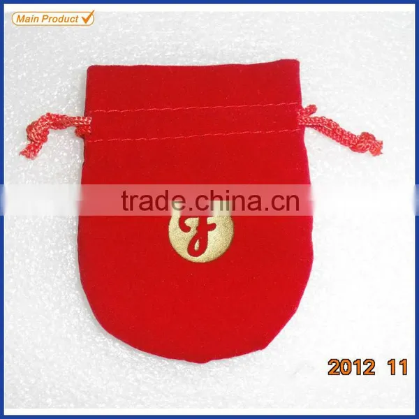 Customized Velvet Bags and Pouches With Falp,hot Stampinglogo photo-6