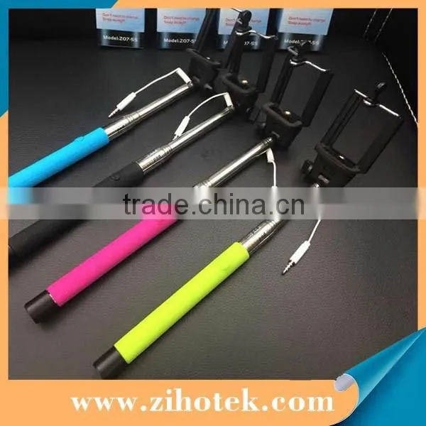 2015 New Tripods Products Wired Monopod Selfie Stick Z07-5S Cable Take Pole Selfie Stick photo-3