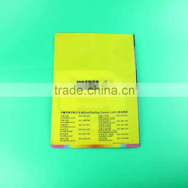 pp Plastic L Shape Plastic Pockets File Folder, Expanding File With Pocket, Folding Document Holder photo-2