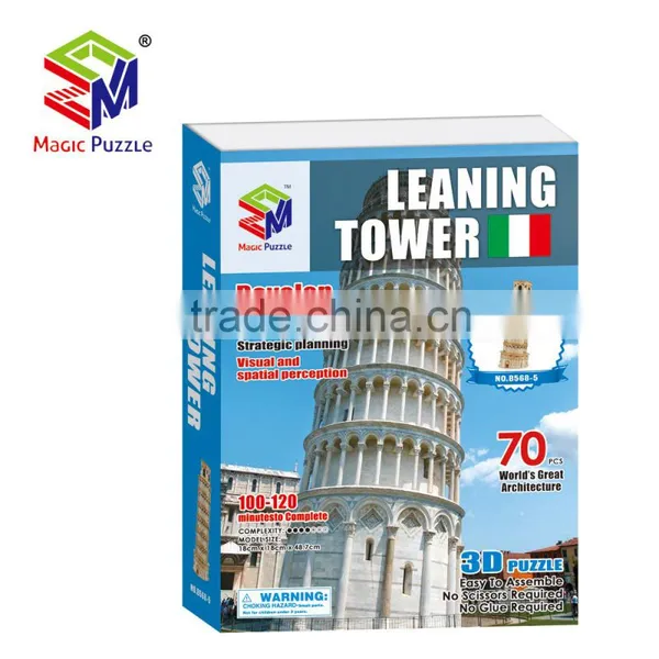 Leaning Tower of Pisa Italy 3D Paper Cardboard Jigsaw Puzzle photo-2