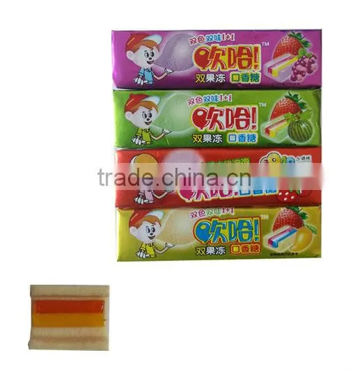 Bubble Gum With Two Sticks of Jelly