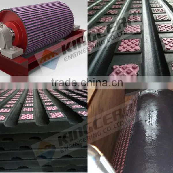 Alumina Ceramic Tiles Lined Rubber Sheet for Pulley Lining