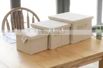 YIWU RODA 100% Cotton and Linen High-capacity Foldable Storage Box photo-6