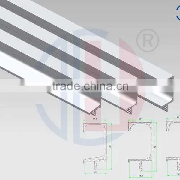 G Shaped Handle Aluminum Profile With Anodized Aluminum and Brushed Aluminum Profile for Kitchen Cabinets photo-3