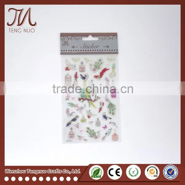 Customized Cartoon Alphabet Letter Crystal Plastic Sticker For Kid photo-6