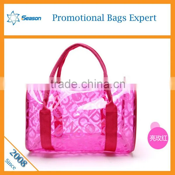 Wholesale Transparent PVC Beach Bag Utility Tote Bag Bags Cosmetic photo-4