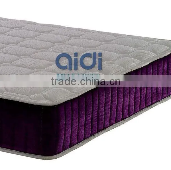 Royal Queen Size 100% Natural Latex Foam Pocket Spring Wedding Mattress AC-1408 photo-4