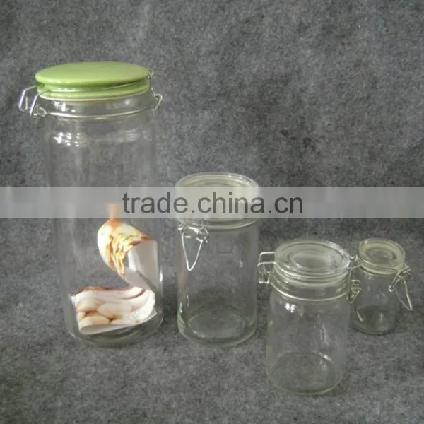 Glass Jar With Glass Lid