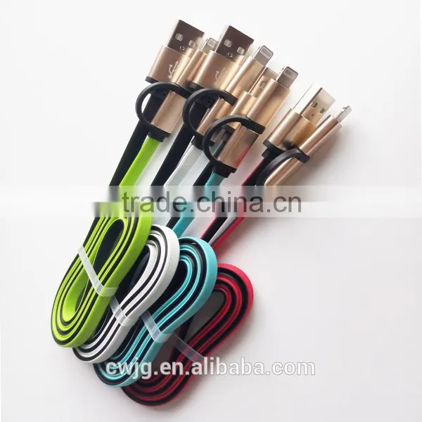 New Arrival Micro Colorful Noodle Flat Data Sync USB Charging Cable for Cell Phone Supplier's Choice photo-6