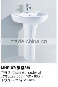 Modern Caramic Vanity Round Circular Pedestal Basin
