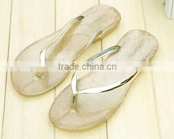 2015 Fashion Crystal Slipper Flat Bottom Beach Slippers Wholesale photo-3