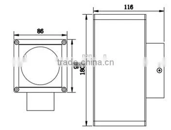 W-3472 2*6W Cob Rectangle Outdoor Wall Sconce,led up Down Wall Light Ip54 photo-2