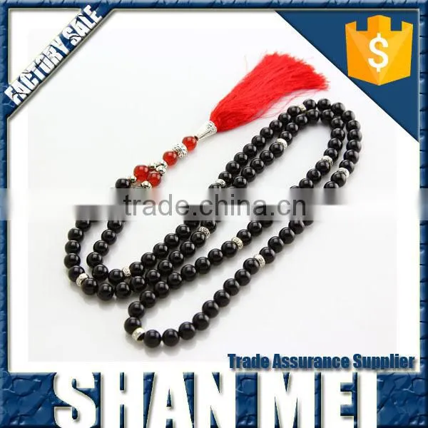 Good Luck Long Wooden Beads Necklace With Long Tassel Rosary Necklace photo-4