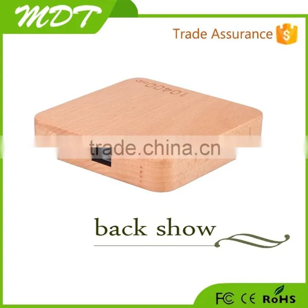 2015 Newest Top Quality Polymer Battery 10400mah Reusable Wood Power Bank photo-4