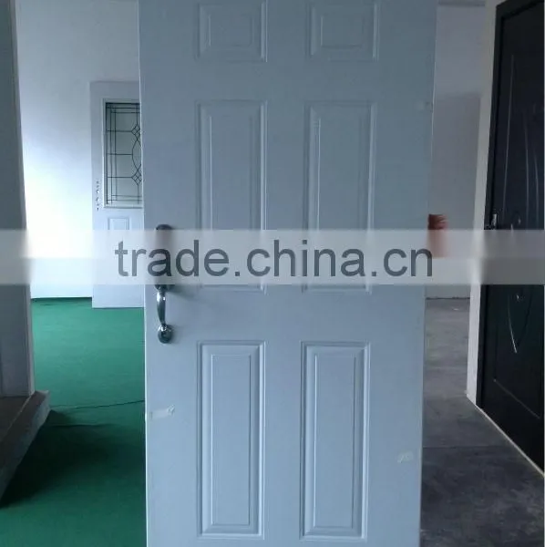 Baodu Brand Plain Door Panel 6 Panel Interior Steel Doors With Frame photo-6