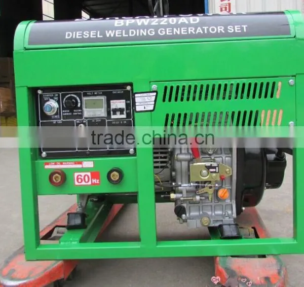 24A 50HZ 60HZ 6kw (6kVA) Welder Diesel Generator/Welding Generator 188F Engine For Wholesale With Digital Panel photo-2
