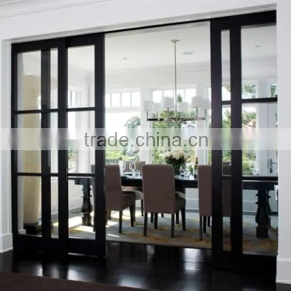 Exterior Black Painting Wooden Sliding Door