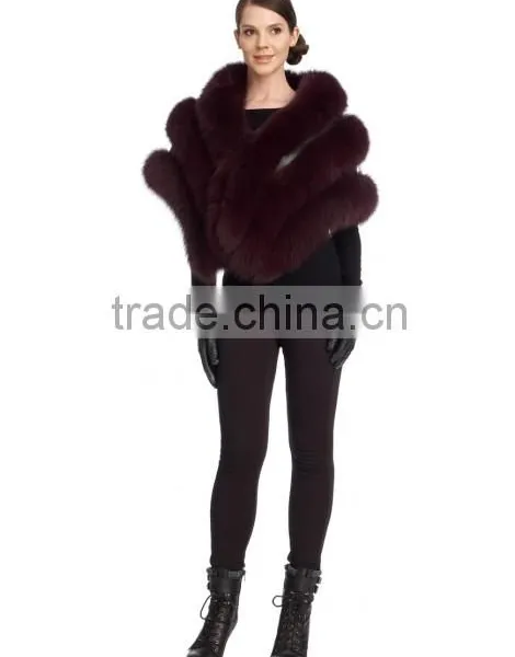 2015 Wholesale Ladies Fox Fur Cape photo-4