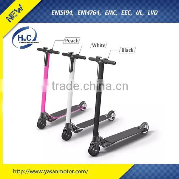 2016 Hot Selling 2 Wheelfoldable Electric Powered Scooter With 250W 26V Lithium Battery