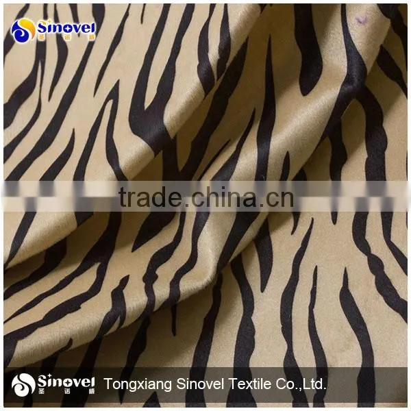 100% Polyester Animal Print Velvet Fabric for Toys