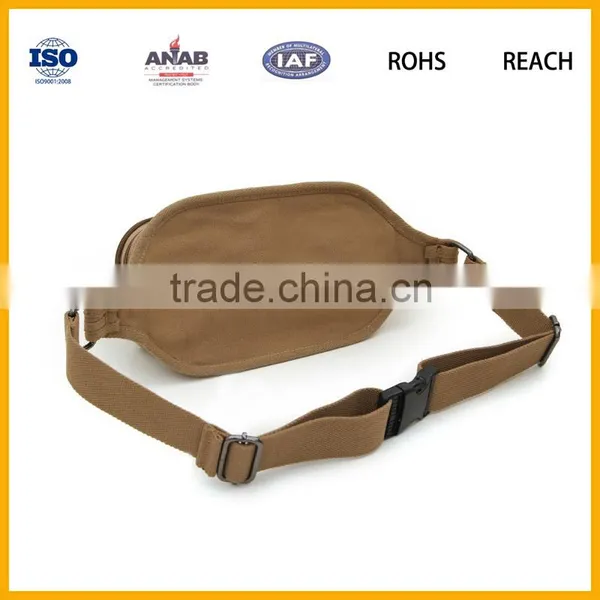 High Quality Durable Adjustable Strap Multilayer Canvas Waist Bag for Sports, Travel, Business photo-4