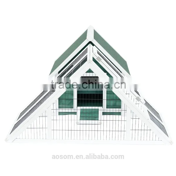 Pawhut Chicken Rabbit Cage Coop Deluxe Large Nesting Box Run Outdoor photo-4