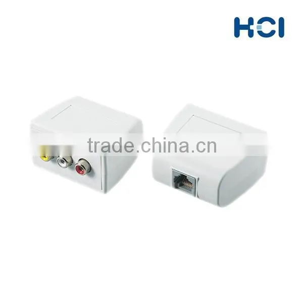 RJ45 8P8C UTP Jack to RCA Stereo and Composite Video Adapter photo-2